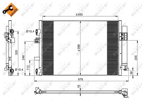 Condensator, climatizare 350209 NRF