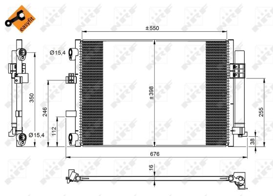 Condensator, climatizare 350210 NRF