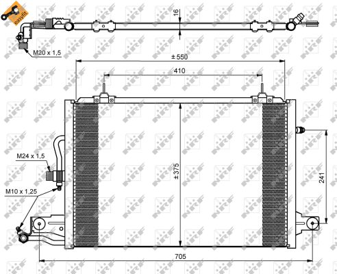 Condensator, climatizare 35031 NRF