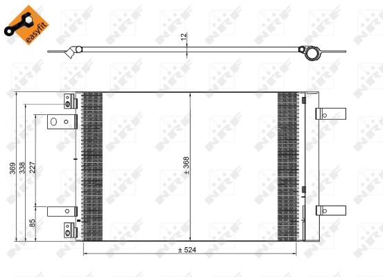 Condensator, climatizare 350323 NRF