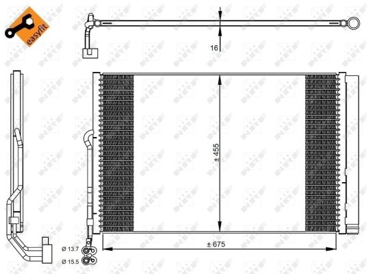 Condensator, climatizare 350324 NRF