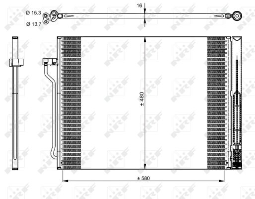 Condensator, climatizare 350325 NRF