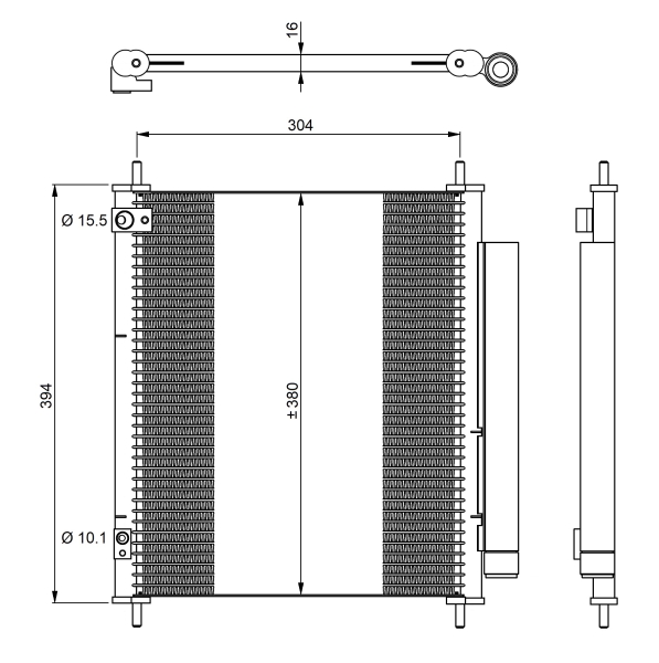 Condensator, climatizare 350326 NRF