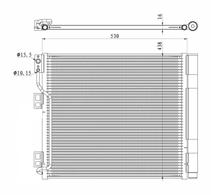 Condensator, climatizare 350327 NRF