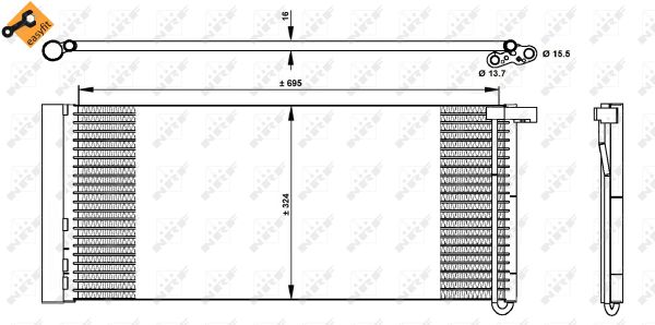 Condensator, climatizare 350331 NRF