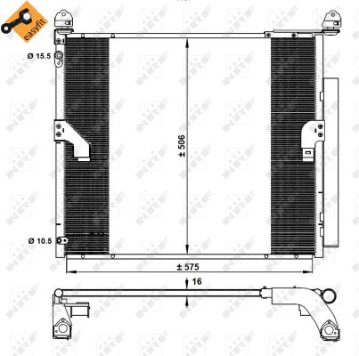 Condensator, climatizare 350335 NRF