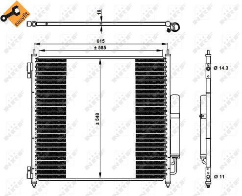 Condensator, climatizare 350336 NRF