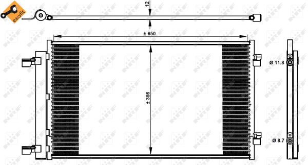 Condensator, climatizare 350339 NRF