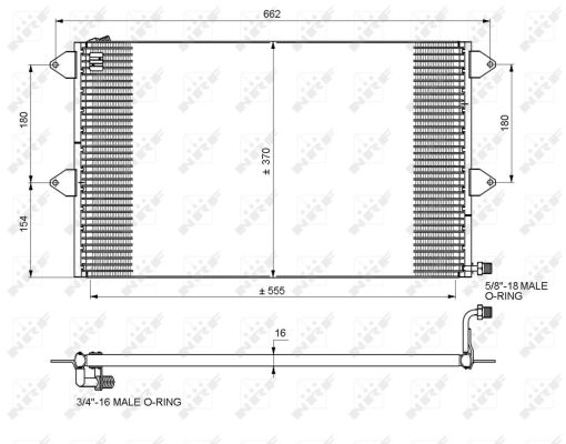 Condensator, climatizare 35034 NRF