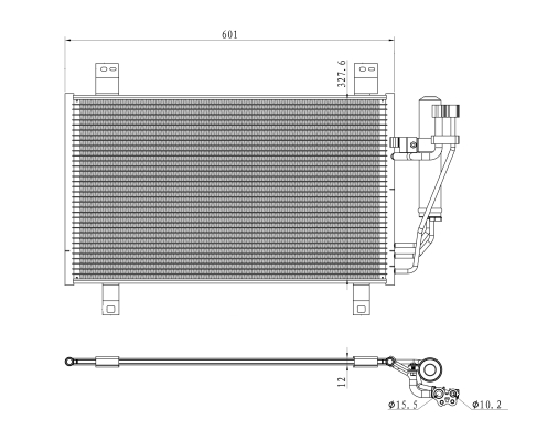 Condensator, climatizare 350361 NRF