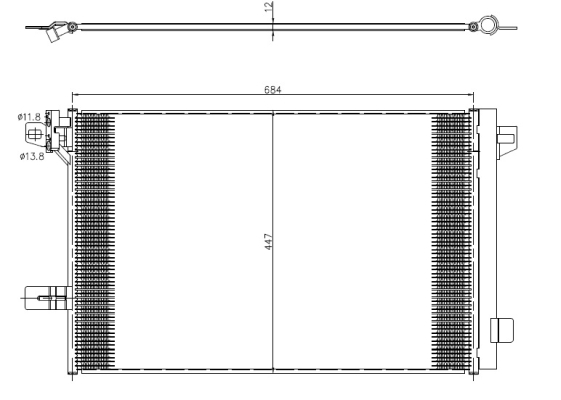 Condensator, climatizare 350369 NRF