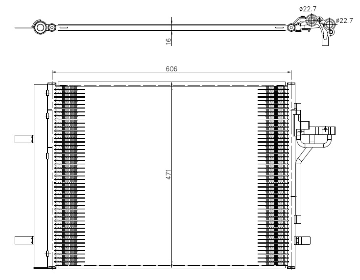 Condensator, climatizare 350375 NRF