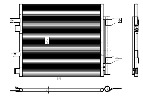 Condensator, climatizare 350388 NRF