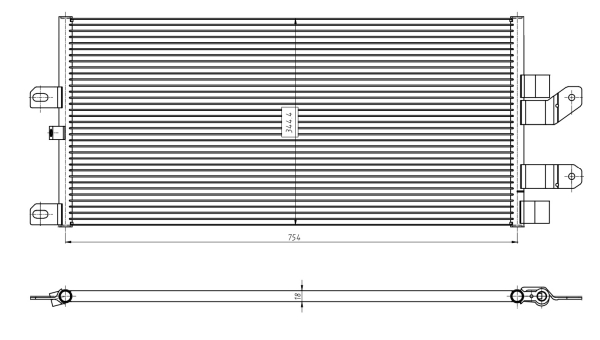 Condensator, climatizare 350389 NRF