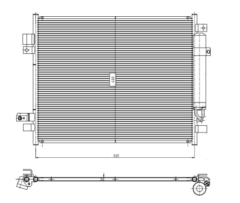 Condensator, climatizare 350418 NRF