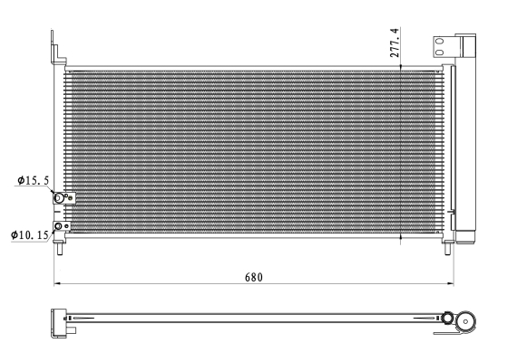 Condensator, climatizare 350423 NRF