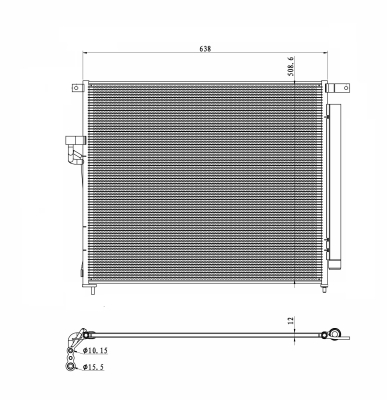 Condensator, climatizare 350425 NRF