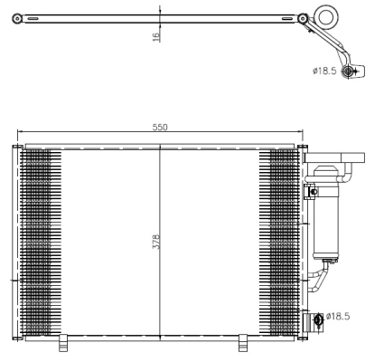 Condensator, climatizare 350456 NRF