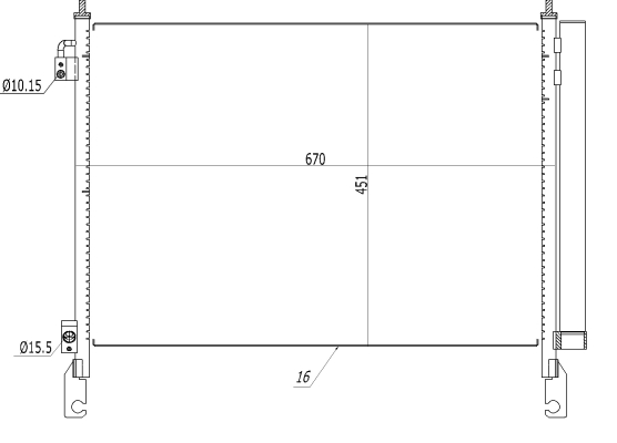 Condensator, climatizare 350460 NRF