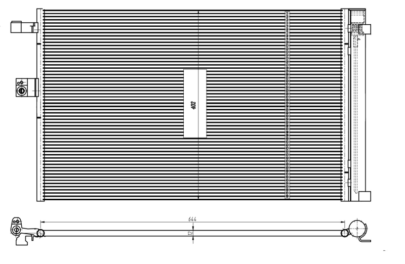 Condensator, climatizare 350462 NRF