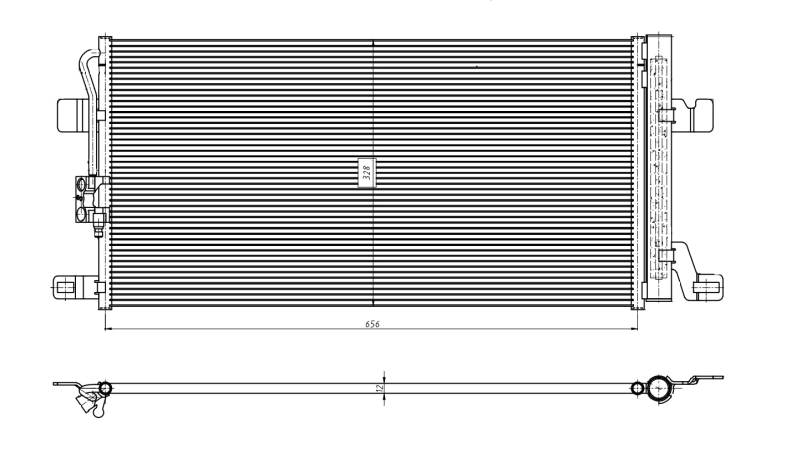 Condensator, climatizare 350463 NRF