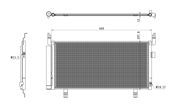 Condensator, climatizare 350468 NRF