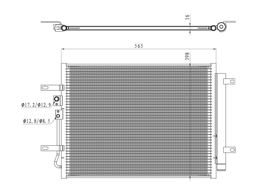 Condensator, climatizare 350471 NRF