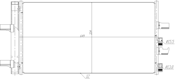 Condensator, climatizare 350474 NRF