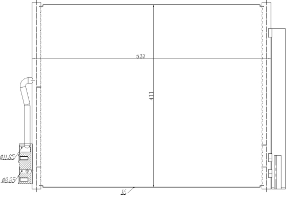 Condensator, climatizare 350478 NRF