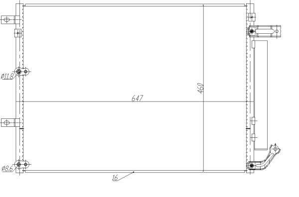 Condensator, climatizare 350485 NRF