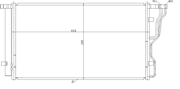 Condensator, climatizare 350486 NRF