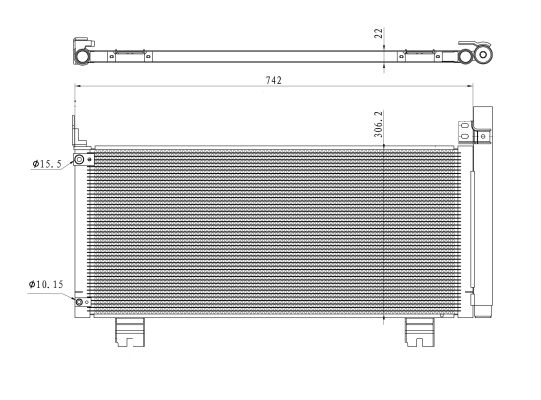 Condensator, climatizare 350488 NRF