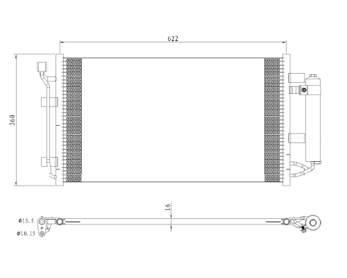 Condensator, climatizare 350493 NRF