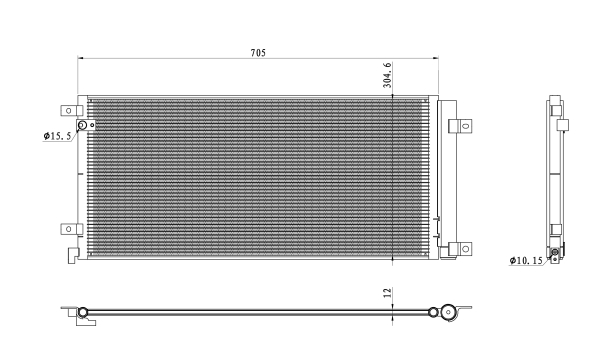 Condensator, climatizare 350494 NRF