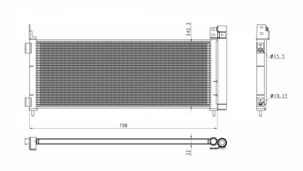 Condensator, climatizare 350495 NRF