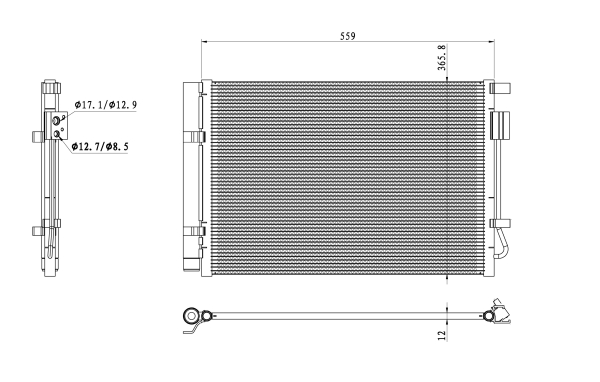 Condensator, climatizare 350496 NRF