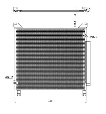 Condensator, climatizare 350499 NRF