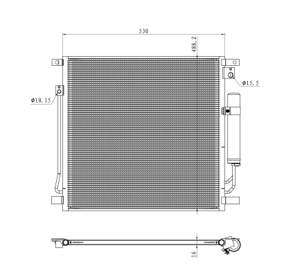 Condensator, climatizare 350502 NRF