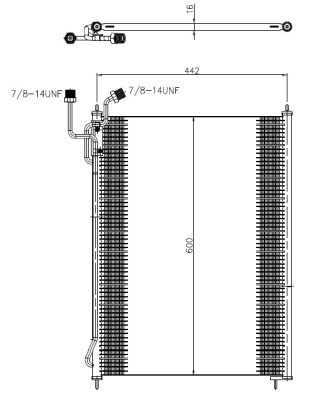 Condensator, climatizare 350503 NRF