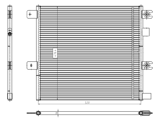 Condensator, climatizare 350504 NRF