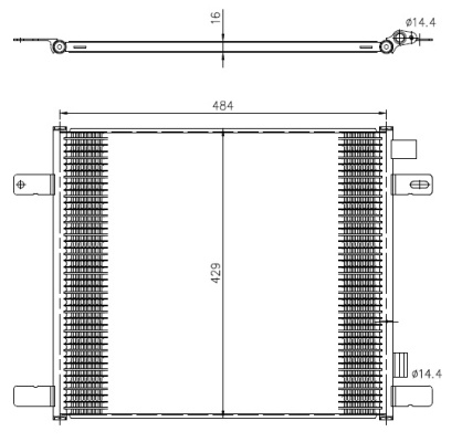 Condensator, climatizare 350505 NRF