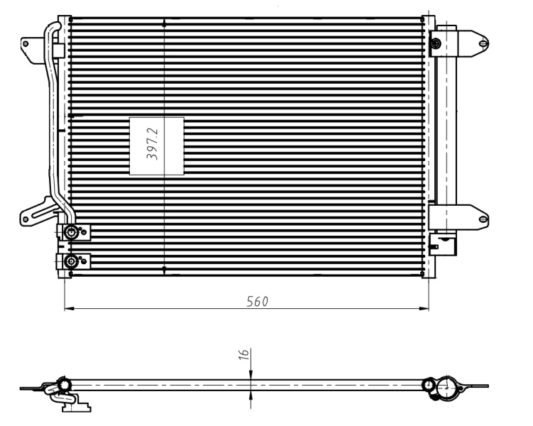 Condensator, climatizare 350507 NRF