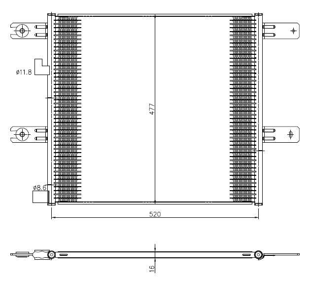 Condensator, climatizare 350508 NRF