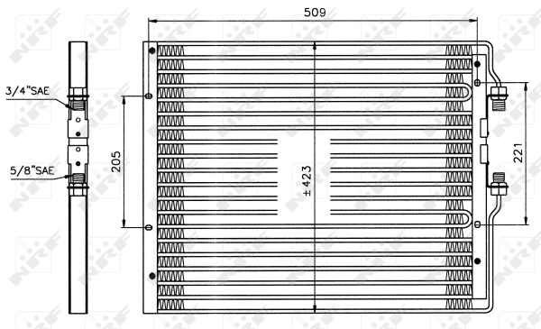 Condensator, climatizare 35059 NRF