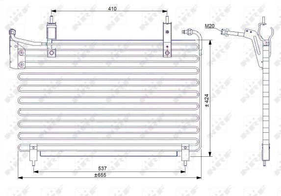 Condensator, climatizare 35071 NRF