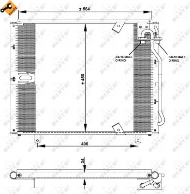 Condensator, climatizare 35132 NRF