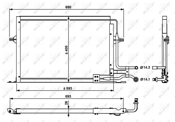 Condensator, climatizare 35139 NRF