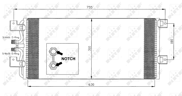 Condensator, climatizare 35140 NRF