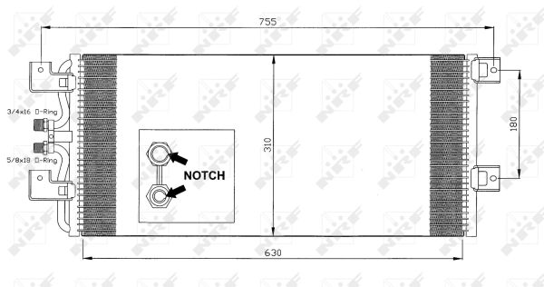 Condensator, climatizare 35140 NRF