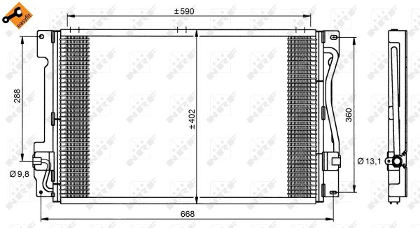 Condensator, climatizare 35151 NRF